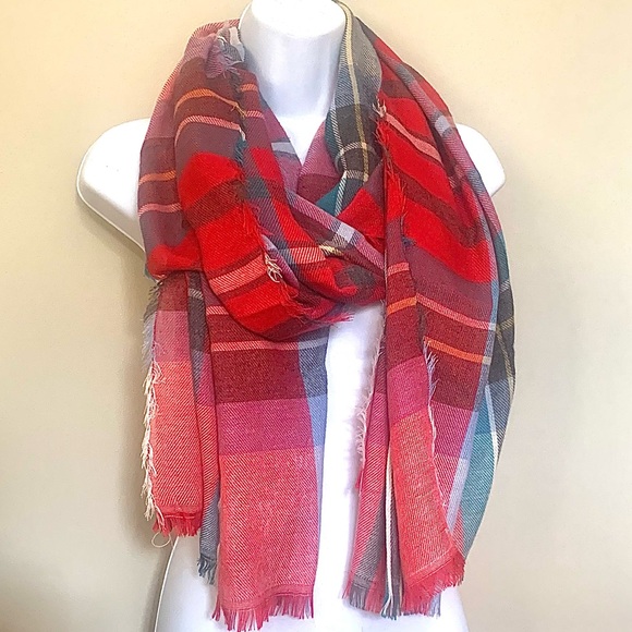 Plaid Soft American Eagle Scarf - Picture 1 of 13